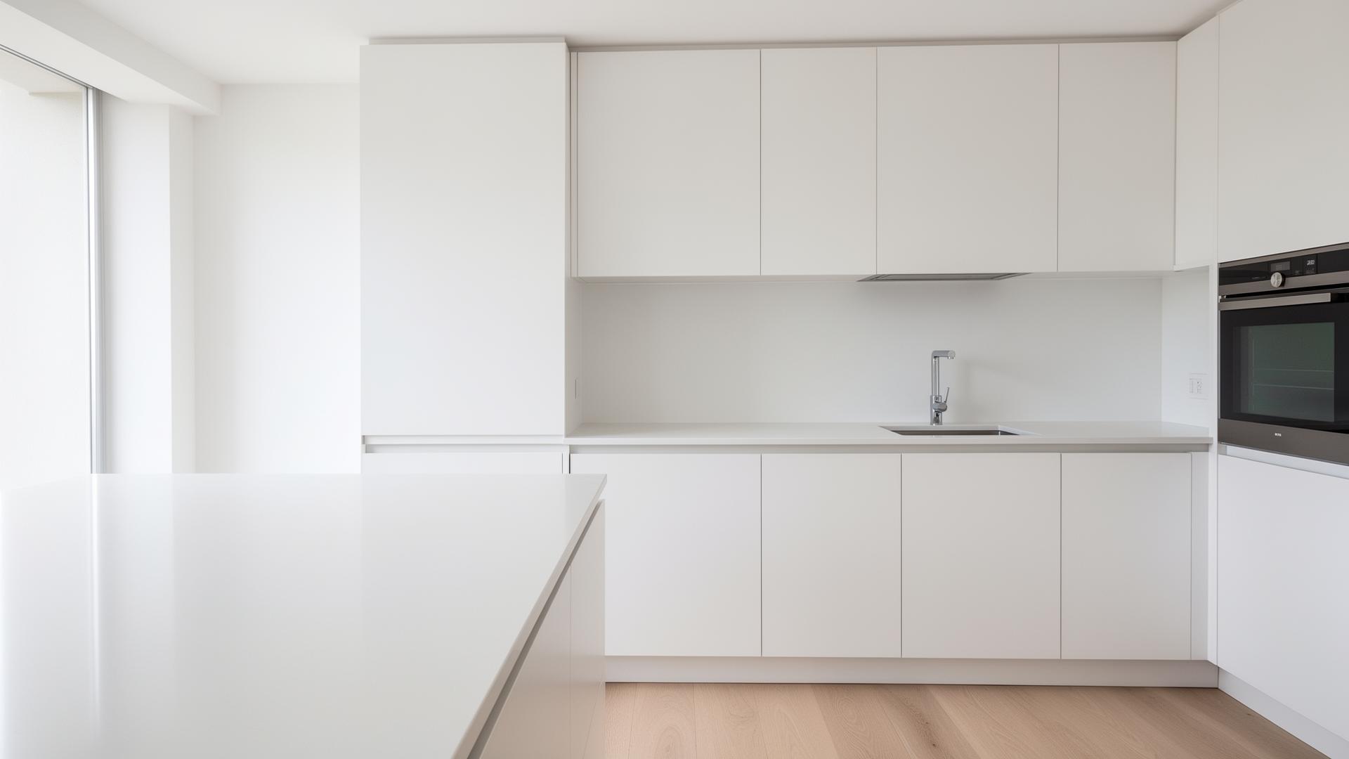 Kitchen featuring Super White quartz